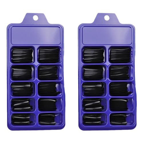 PAMINGONO 200 piezas Uñas Postizas Bailarina de Cobertura Completa Prensadas Puntas Artificiales Duraderas para Manicura Profesional y Decoración Salones y Fiestas