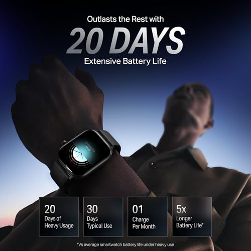 boAt Storm Infinity Plus w/20 Days Extensive Battery Life, Huge 680 mAh, Only Charge Once a Month, 1.96" Display, Functional Crown, Multiple Sports Modes, smart Watch for man & Woman (Active Black) - Image 5