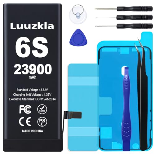 Luuzkla 23900mAh (New Upgrade) Battery Compatible with iPhone 6S, Super Capacity Battery Compatible with iPhone 6S, with Full Tool Kits-0 Cycle High Capacity-24 Months Service