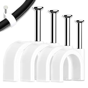 Doante 100 Stück Nagelschellen Kabelklemmen Kabelhalter