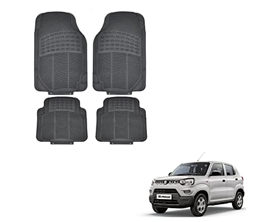 Image of Kozdiko Car Simple Rubber Black Floor Mat Set of 4 Pcs for Maruti Suzuki S-Presso