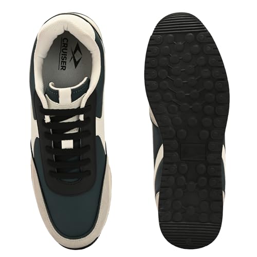 Image of Cruiser Men's Sneakers | Cushioned Insole Comfortable Shoes | Trendy & Stylish Modern Sneakers | Durable TPR Sole Casual Walking Footwear (2663)