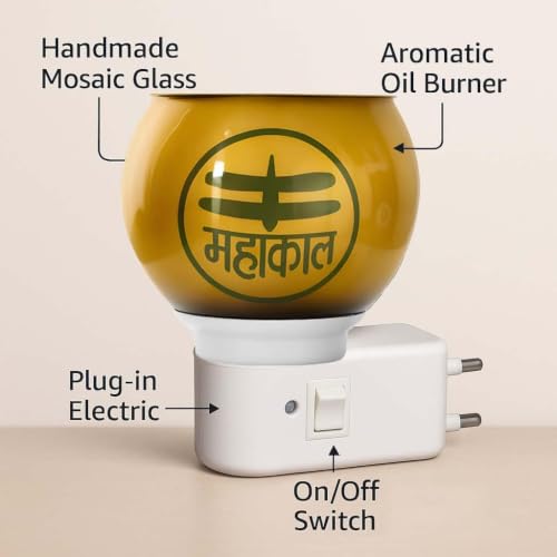 Image of Mahadev Kapur Dani Electrical Camphor Diffuser for Home Fragrance /Camphor Diffuser Burner for Puja Essentials /Electric Kapurdani with Night Lamp /Karpuram Machine