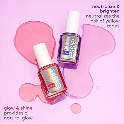 Image of Essie Nail Strengthening Set, Hard To Resist Nail Strengthener, Glow & Shine, Neutralize & Brighten, 0.46 Fl Oz Each