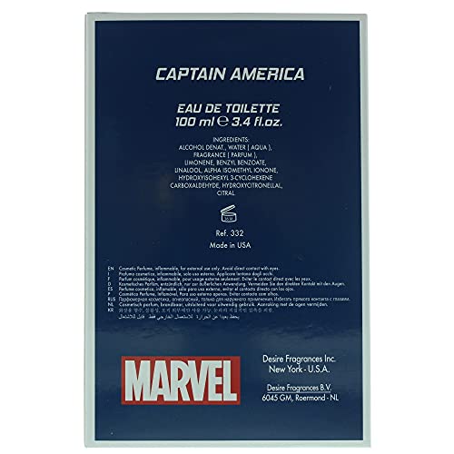 Captain America by Marvel Eau De Toilette Spray 3.4 oz Men