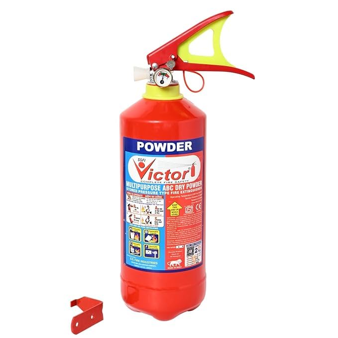 SSFI Victor 2 Kgs ABC Powder Type Fire Extinguisher with L Stand Fire Extinguisher Mount (Pack of 1)-image-22