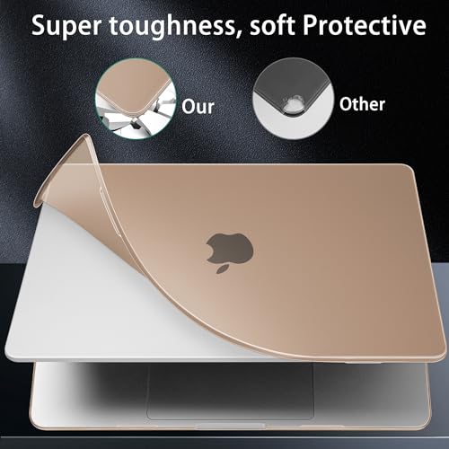 Lepeoac for MacBook Air 15 inch Case 2023 2024 Release M3 A3114 M2 A2941 with Liquid Retina Display & Touch ID, [Sturdy Shockproof] Hard Shell with Screen Protector, Brown Fruit Shell