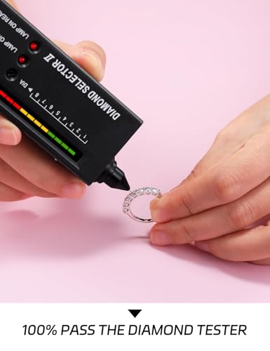 Ladylike Moissanite Wedding Band Half Eternity Bands 3.5MM D Color VVS1 Clarity 925 Sterling Silver Stackable Anniversary Engagement Promise Ring for Women Size 4-113