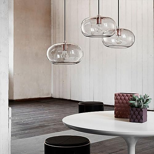 Eclairage de Plafond Verre Propre Lustre Industriel E27 - 8