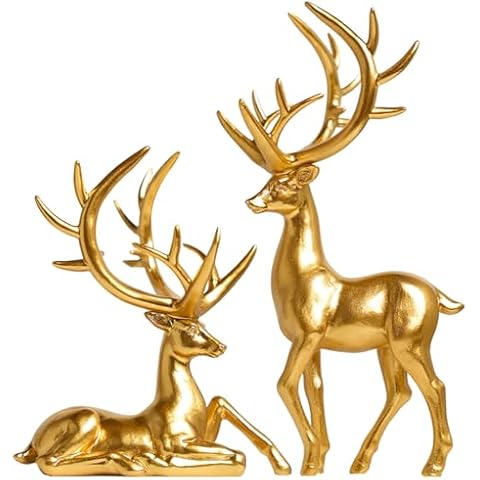 Zensounding Christmas Reindeer Resin Sculptures Set Cover