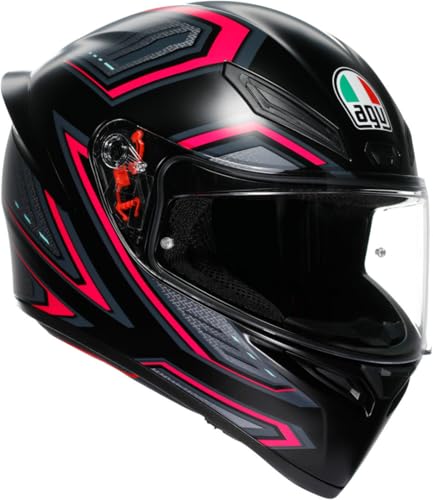 AGV Helm K1 S Sling Matt Black Pink Motorradhelm Integralhelm Sturzhelm, M