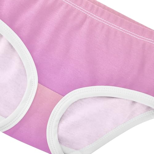Joisal Blush Pink Orchid Gradient Panties for Girl Toddler Underwear Floral Cotton Cartoon Briefs Underpants 2t4
