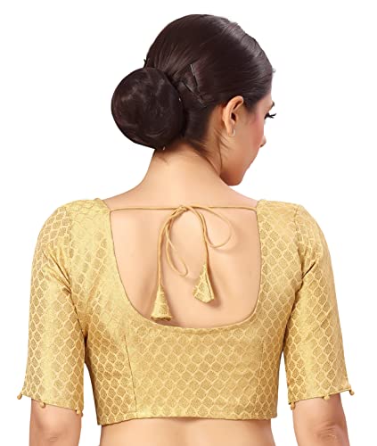 Image of Studio Shringaar Women's Polyester Elbow length sleeves Blouse