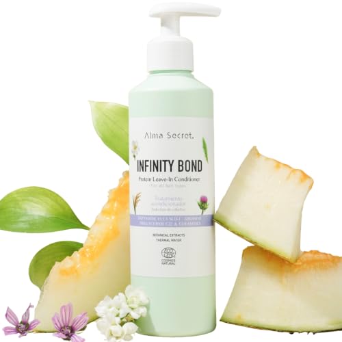 ALMA SECRET | Infinity Bond Leave-In Acondicionador Proteico Sin Aclarado | Repara, fortalece y protege la fibra capilar | Todo tipo de cabellos | Apto Método Curly - 250 ml