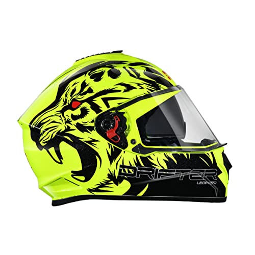 Image of Studds Drifter Full Face Helmet Yellow N9, Size: M(57-58cm)