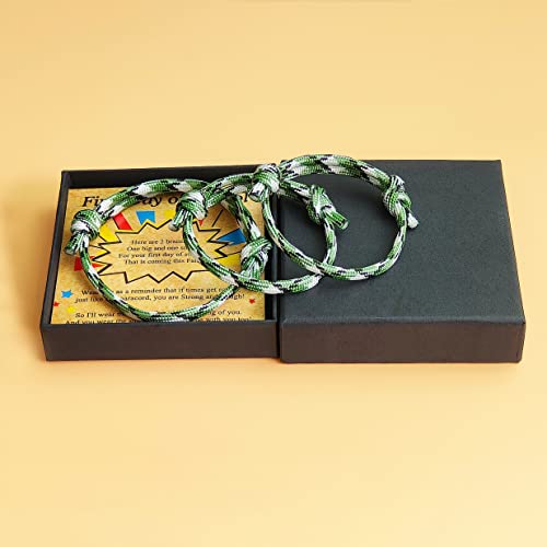 Image of First Day Of School Bracelet, Matching Mommy And Me Mother Son Daughter Paracord Back To School Bracelets Wish Gift for Mom Boys Dad Girls Jewelry