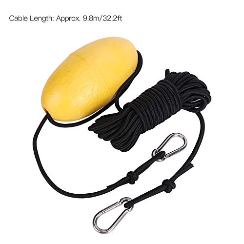 POENVFPO Marine-Seil-Schleppleine, Robustes PVC-Angeln, Schwimmendes Drift-Ankerseil, Wurf-Schwimmbojen-Zubehör für Boot, Yacht, Kajak