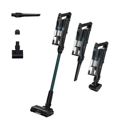 Hoover Akku-Staubsauger kabellos HF1 Plus mit Turbo-Modus, Universalbodendüse mit Anti-Twist-Technologie, 45 Min. Laufzeit, Parkfunktion, LED-Leuchten, Mini-Turbodüse für Tierhaare [HF1P10P]