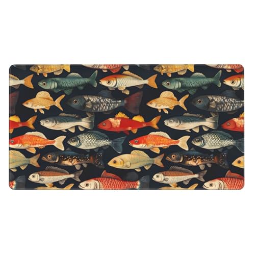 Tapis de souris de jeu fluide avec base en caoutchouc et bords cousus