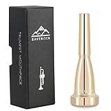EASTROCK Trumpet Mouthpiece 3C Gold Plated Bullet Shape Vaccum Package