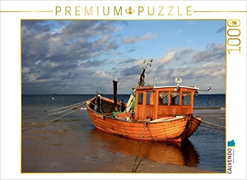 CALVENDO Puzzle Hölzernes Fischerboot 1000 Teile Puzzle quer | Lege-Größe cm Foto-Puzzle für glückliche Stunden