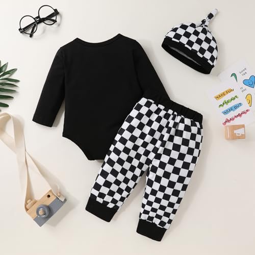 Baby Boy Clothes First Birthday Outfit Boy One Happy Dude Romper Pants Hat 3PC Set Newborn Infant Fall Outfits3