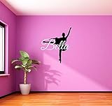 Custom Name Ballet Dance Wall Decal - Boys Girls Personalized Name Dancer Wall Sticker - Custom Name Sign - Custom Name Stencil Monogram - Boys Girls Room Wall Decor