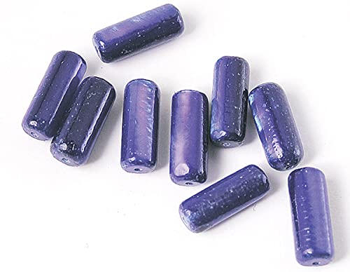 Perlmutt-Muschel-Zylinder, glänzend, Marineblau, 4 x 10 mm, 250 g, 770u, ca.