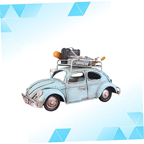 Voiture Ancienne en Fer Bleu avec Technologie de Placage Durable - 6