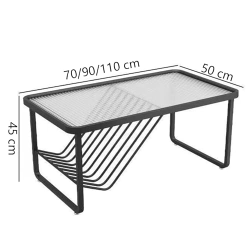 Table basse en verre meuble de salon moderne et table d'appoint