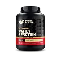 OPTIMUM NUTRITION Gold Standard 100% Whey Protein Powder, Vanilla Ice Cream, 1.77kg