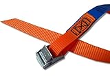4x Befestigungsriemen ideal zur Befestigung am Fahrradträger , Klemschloss Gurte , Spanngurte , Farbe orange, iapyx®