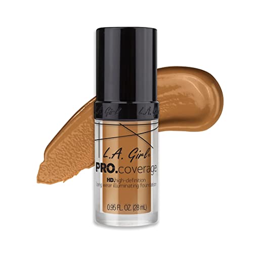 L.A. Girl Pro Coverage Liquid Foundation, GLM651 Bronze, 0.95 Fluid Ounce, 28 ml (Pack of 1)