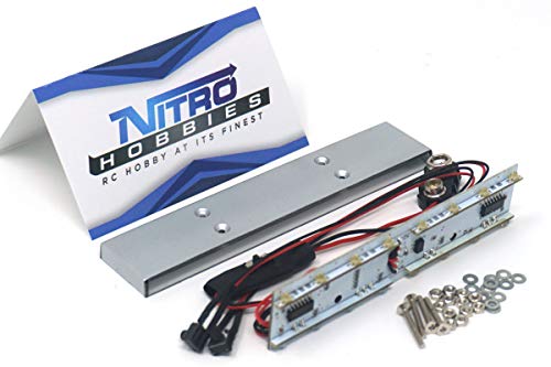 Nitro Hobbies Police CAR ROOF TOP Light BAR KIT W/ 9 Flash Mode for 1/10 Scale