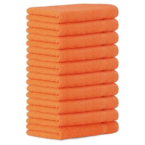Luckytowel 10er Set Gästehandtücher 30x50 cm 100% Baumwolle, 600g/m²...