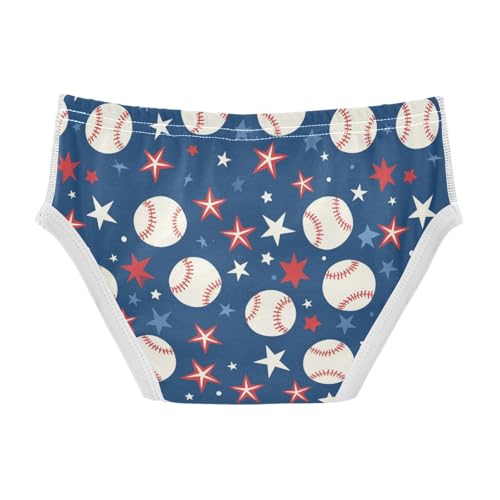 Wusikd Baseballs Stars Boys' Underwear Cotton Boys Briefs Soft Toddler Underwear 2T2