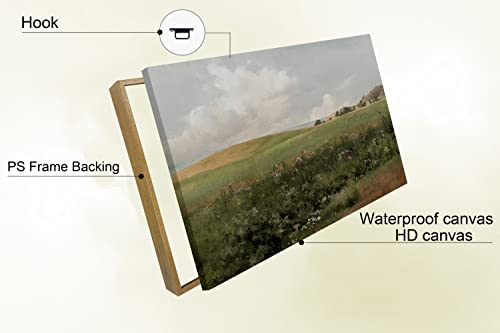 Framed Vintage Farmhouse Wall Decor - Nature Wild Flower Neutral Wall Art For Boho French Country Kitchen Bathroom Bedroom Picture Poster Print Green Room Decor Aesthetic Botanical Cottagecore Floating Framed #TOP5