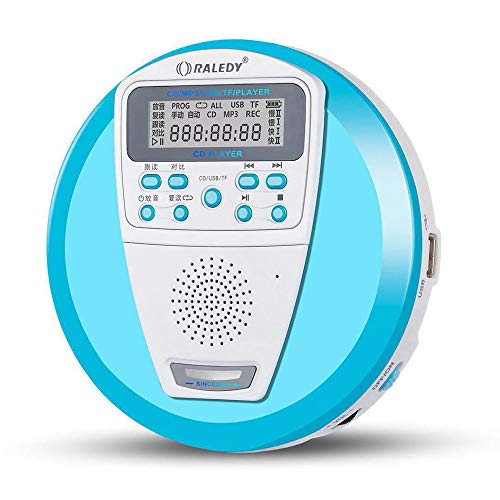 Wiederaufladbare tragbaren CD-Player, Home-Audio USB-MP3-Player - 3,5mm Kopfhörerbuchse/Anti-Scratch Skip Protection/AUX Input Output,B