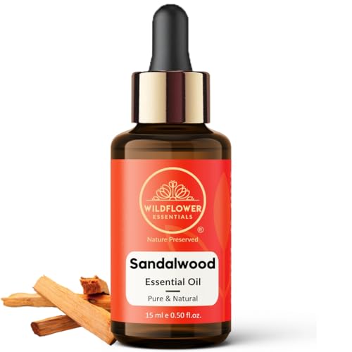 Image of Sandalwood Essential Oil For Face, Skin, Hair, Diffuser, Aroma, Soap Making, Bathing, Stress 15ml