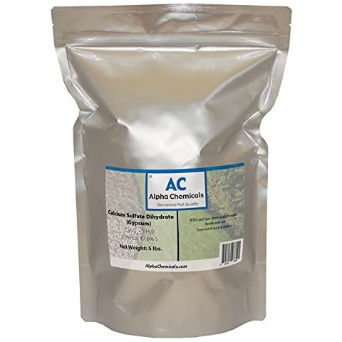 Calcium Sulfate Dihydrate - Gypsum - CaSO4*2H2O - 5 Pounds Cover