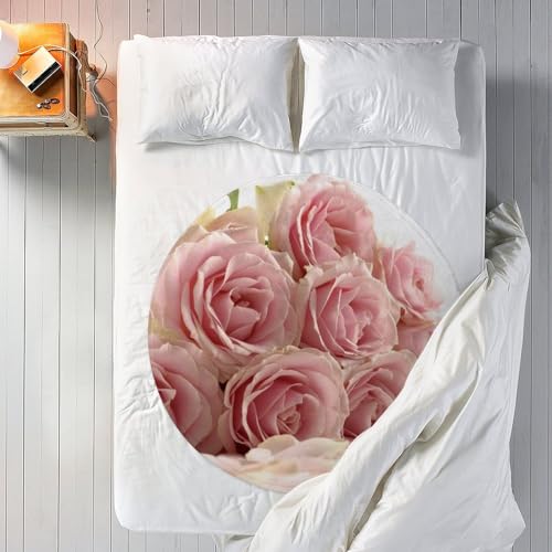 Couverture ronde en flanelle un cadeau déco doux de 140cm - 7