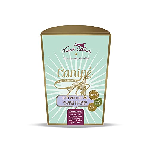 Terra Canis Kaninchen - Canipé Getreidefrei Knusperkugeln, 200g I kleine Zwischenmahlzeit oder besondere Belohnung | Hundesnack in 100% Lebensmittelqualität Aller Rohstoffe