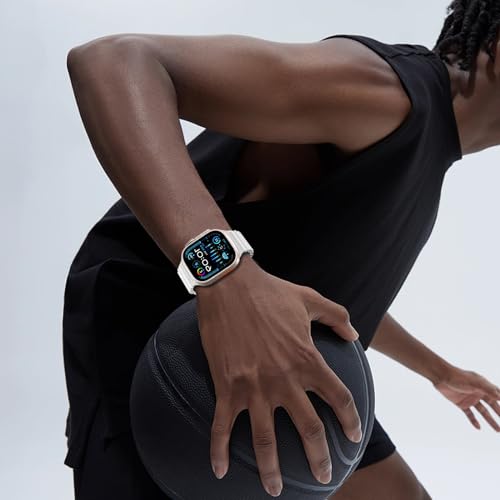 Pulseira esportiva de silicone Ocean - compatível com Apple Watch Ultra 2/Ultra. Pulseira masculina