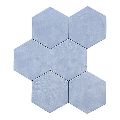 Natura Cerulean Blue Hexagon Porcelain