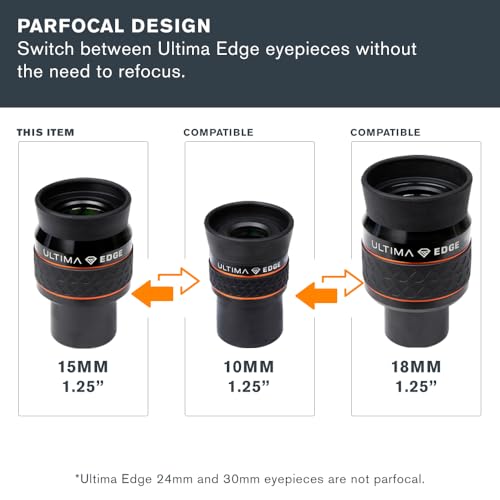 Celestron Ultima Edge 15mm 1.25" Eyepiece for Versatile Mid-Power Viewing - image 6