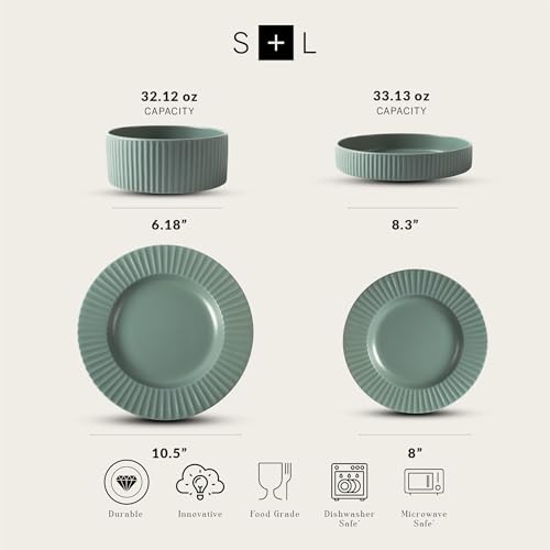 Image of Christian Siriano Lusso 16-Piece Dinnerware Set Stoneware, Stone