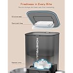 HoneyGuaridan 3.5L Automatic Cat Feeder for Two Cats, Cat Food Dispenser with Stainless Steel Bowl,Timed Cat Feeder Programmable 1-6 Meals Control, Dual Power Supply,10s Meal Call Black - Image 4