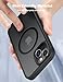 Tigowos Magnetic for iPhone 15 Case Drop Resistant Matte Skin Feeling Back Cover Shockproof Slim Fit for iPhone 15 Phone Case，Matte Black