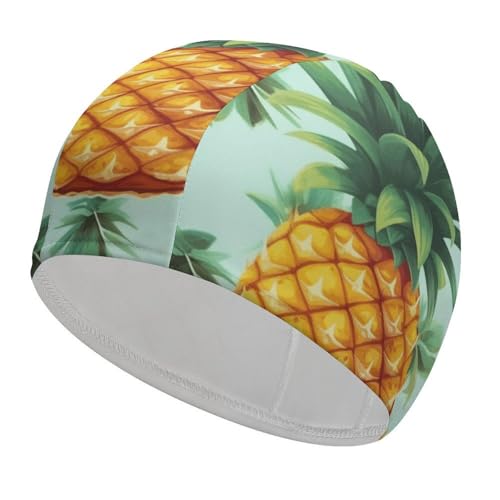 Gorro de baño Lotus para Mujer y Hombre, Impermeable, Mantiene el Cabello seco, elástico, para Adultos, cómodo, para Cabello Largo, de Tela Antideslizante.