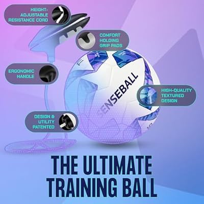 SenseBall Soccer Trainer Ball with Free App | Training Equipment for Young Players | Soccer Gifts | Improve Ball Control, Footwork & Coordination with Professional Coach Program & 50+ Exercise Videos